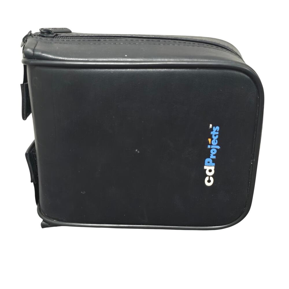 CD Projects Black Faux Leather DVD Travel Wallet Carrying Case Hold 44 Removable